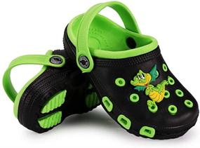 img 2 attached to 👣 Maybolury Lightweight Cartoon Slippers Sandals for Boys, Clogs & Mules