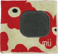 🌺 mukitchen microfiber dishcloth with built-in scrubber: a 12x12-inch, red poppy cleaning essential logo