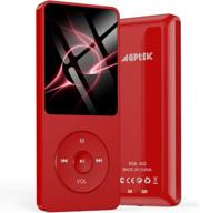 🎧 agptek a02 8gb mp3 player, lossless sound with 70 hours playback, supports up to 128gb, red logo
