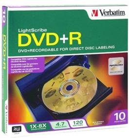 img 1 attached to 📀 Verbatim Lightscribe DVD+R Media - Pack of 10