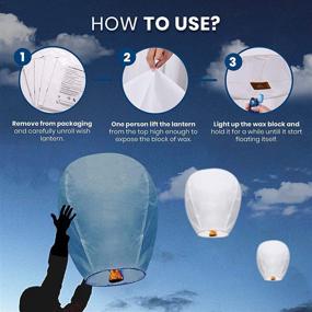 img 1 attached to 10-Pack 100% Biodegradable Paper Lanterns for Sky Release - Perfect for Birthdays, Parties, New Years, and Memorial Ceremonies
