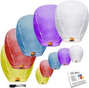 img 4 attached to 10-Pack 100% Biodegradable Paper Lanterns for Sky Release - Perfect for Birthdays, Parties, New Years, and Memorial Ceremonies
