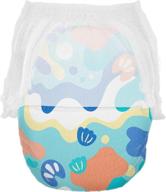 подгузники-тренировочные для малышей: дизайн с акватическим принтом, экологичные, ультра мягкие и впитывающие - 30 штук (акватический, 26-44 фунта) логотип