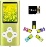 🎧 portable music player with 16gb micro sd card, runying mp3/mp4 player - expandable up to 64gb, green logo