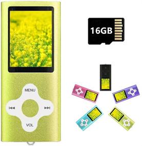 img 4 attached to 🎧 Портативный музыкальный плеер с 16 ГБ Micro SD-картой, MP3/MP4-плеер Runying - расширяется до 64 ГБ, зеленый