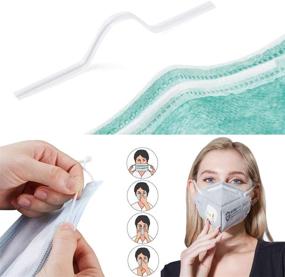 img 1 attached to 👃 10CM Plastic Nose Wire for Mask, Double Wire Nose Bridge Strips - Pack of 50 Nose Mask Wire Clips, Flat Nose Straps for DIY Face Mask Making and Handmade Crafting