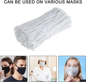 img 3 attached to 👃 10CM Plastic Nose Wire for Mask, Double Wire Nose Bridge Strips - Pack of 50 Nose Mask Wire Clips, Flat Nose Straps for DIY Face Mask Making and Handmade Crafting