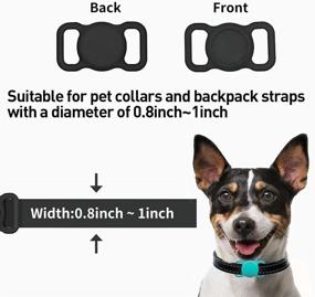 img 2 attached to 🐾 Waterproof AirTag Holder for Pet & Backpack Strap - 4 Pack Protective Case Compatible with Apple AirTag 2021 | Key Chain Airtag Dog Accessories