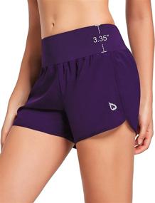 img 3 attached to 🏃 BESTSELLER: BALEAF Women's 4-Inch High Waisted Running Shorts with Back Zipper Pocket, Quick Dry Workout Gym Sportswear