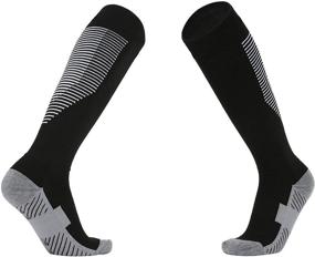 img 2 attached to 🧦 VWU Unisex Knee High Athletic Soccer Football Tube Socks for Adults and Children with Double Stripes