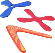 🏹 ultimate boomerang set: 3 returning boomerangs for sports game toy. perfect for athletes, beginners, and young throwers (child 12+ with parent's supervision) logo