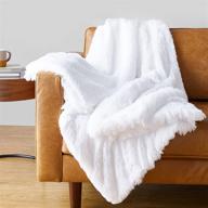 🛋️ cozy up with the amazon basics shaggy long fur faux fur sherpa throw blanket - bright white, 50"x60 logo