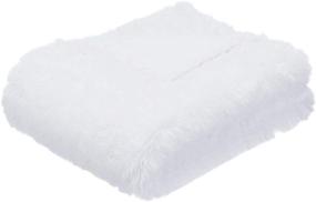 img 3 attached to 🛋️ Cozy up with the Amazon Basics Shaggy Long Fur Faux Fur Sherpa Throw Blanket - Bright White, 50"x60