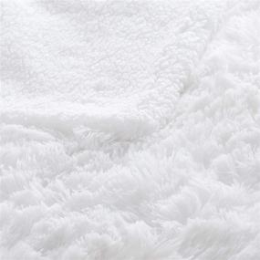 img 1 attached to 🛋️ Cozy up with the Amazon Basics Shaggy Long Fur Faux Fur Sherpa Throw Blanket - Bright White, 50"x60