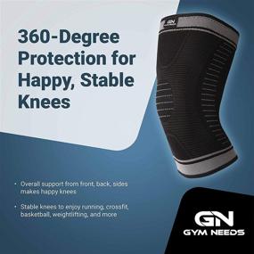 img 3 attached to 🏋️ Optimal Gym Needs: Compression Knee Sleeve for Enhanced Knee Support, Knee Sleeve, Compression Knee Brace for Men and Women Aiding Knee Pain, Sports Knee Brace, Athletic Knee Sleeve, Compression Sleeve in Black and Blue