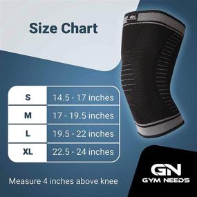 img 2 attached to 🏋️ Optimal Gym Needs: Compression Knee Sleeve for Enhanced Knee Support, Knee Sleeve, Compression Knee Brace for Men and Women Aiding Knee Pain, Sports Knee Brace, Athletic Knee Sleeve, Compression Sleeve in Black and Blue