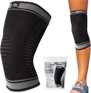 🏋️ optimal gym needs: compression knee sleeve for enhanced knee support, knee sleeve, compression knee brace for men and women aiding knee pain, sports knee brace, athletic knee sleeve, compression sleeve in black and blue логотип