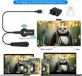 img 2 attached to 📶 Enhanced 4K & 1080P Wireless HDMI Adapter for iPhone, iPad, MacBook, Samsung, LG Android Phone - Toneseas Miracast Dongle for TV: Ideal Birthday, Business & Educational Gift