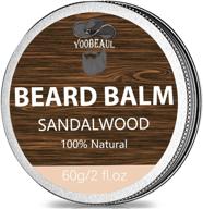 🧔 yoobeaul beard balm - sandalwood scent, argan & jojoba oils, styles, strengthens & softens beards, anti-itch & dandruff, promotes healthy growth, all natural - 2 oz logo