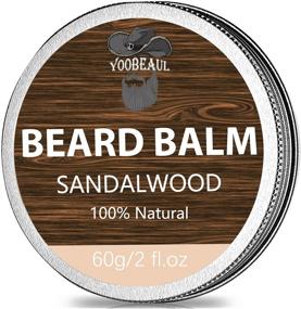 img 4 attached to 🧔 YOOBEAUL Beard Balm - Sandalwood Scent, Argan & Jojoba Oils, Styles, Strengthens & Softens Beards, Anti-Itch & Dandruff, Promotes Healthy Growth, All Natural - 2 Oz