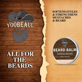 img 3 attached to 🧔 YOOBEAUL Beard Balm - Sandalwood Scent, Argan & Jojoba Oils, Styles, Strengthens & Softens Beards, Anti-Itch & Dandruff, Promotes Healthy Growth, All Natural - 2 Oz