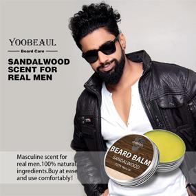 img 2 attached to 🧔 YOOBEAUL Beard Balm - Sandalwood Scent, Argan & Jojoba Oils, Styles, Strengthens & Softens Beards, Anti-Itch & Dandruff, Promotes Healthy Growth, All Natural - 2 Oz