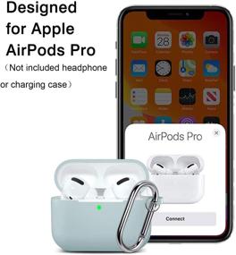 img 3 attached to Чехол Premium Aqua Silicone для AirPods Pro - ударопрочная защита с брелоком для зарядного кейса Apple AirPods Pro 2019