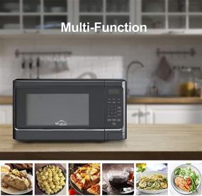 img 1 attached to Efficient Walsh WSCMS311BK-10 Countertop Microwave Oven: 6 Cooking Programs, LED Lighting, Push Button Convenience, 1.1 Cu.Ft/1000W, Black