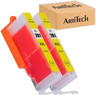 artitech replacement for canon cli-281 cli-281 xxl yellow ink cartridges - compatible with pixma ts9120 tr7520 tr8520 ts6120 ts6220 ts8120 ts8220 ts9520 ts6320 ts9521c printer - 2 pack cli281 y logo