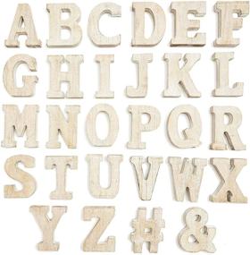 img 4 attached to 🔠 A-Z Standing Wooden Letters (3.15 in, 54 Pieces) - Perfect for Crafts & DIY Projects!