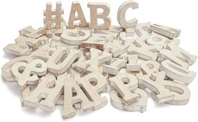 img 1 attached to 🔠 A-Z Standing Wooden Letters (3.15 in, 54 Pieces) - Perfect for Crafts & DIY Projects!