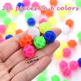 img 2 attached to 🚲 Gejoy 216 Bicycle Spoke Beads Assorted Color Plastic Clip Beads Spoke Decoration with Storage Box - Ideal for Bicycle Wheel Spokes