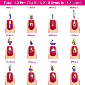 img 1 attached to 💎 Selizo 1728 Pcs Nail Art Rhinestones: Sparkling Crystals & Charms for Acrylic Nails Jewelry Decorations, Including 120 Pcs Multi Shapes Nail Gems Diamonds and Nail Glue