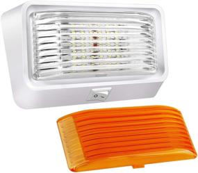 img 4 attached to 🚐 BlueFire Super Bright LED RV Porch Light with ON/OFF Switch, Clear/Amber Lens - Exterior Utility Light 12V Replacement for RVs, Trailers, Campers (1 Pack)