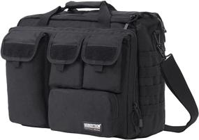 img 4 attached to 💼 Seibertron Pro-Multifunction Shoulder Messenger Bag - Perfect Fit for 14.1" Laptop in Sleek Black Design