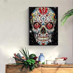 img 4 attached to 🎃 Halloween Diamond Painting Kits - Offito 5D Full Drill Diamond Art Kits for Adults, Kids, and Beginners - DIY Diamond Painting by Number Kits - Perfect Halloween Decor Gift - Rose Skull Design - 12x16 Inch