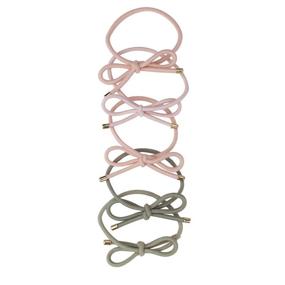 img 3 attached to 💁 Upgrade your ponytail game with Kitsch 5 Piece Premium Knotted Hair Ties Set in Blush/Mauve