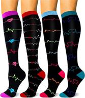 🧦 hltpro compression socks (4 pairs) for women & men - optimal support for running, travel, athletics, nursing, medical логотип