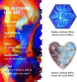 img 1 attached to 🎨 Jelife Alcohol Ink Set - 24 Vibrant Alcohol-Based Inks for Epoxy Resin Art