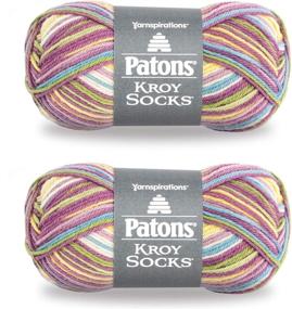 img 4 attached to 🧦 Patons Kroy Socks Yarn in Sweet Stripes: 2-Pack for Trendy Footwear!