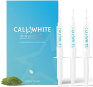 cali white teeth whitening gel refills: natural, vegan, organic whitener for sensitive tooth bleach – made 🦷 in usa with 35% carbamide peroxide – 3x 5ml syringes for use with uv or led light & trays logo