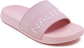 img 4 attached to Детские спортивные сандалии Nautica - премиум-слайды для крупных и маленьких детей, мальчиков и девочек.