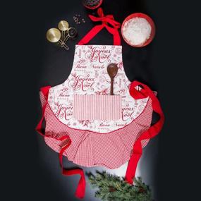 img 1 attached to 🎅 DII Joyeux Noel Vintage Christmas Collection Apron, One Size, CAMZ35785