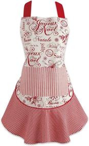 img 4 attached to 🎅 DII Joyeux Noel Vintage Christmas Collection Apron, One Size, CAMZ35785