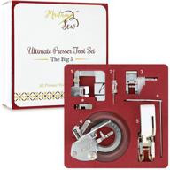 enhance your sewing with madam sew big 5 presser foot set - five specialized feet, deluxe storage case, booklet, tutorial dvd, and bonus adapter logo