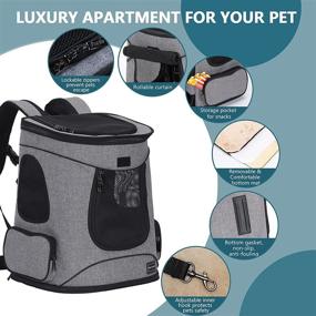 img 2 attached to 🐾 Petsfit Comfortable Dog Cat Backpack Carrier: Ultimate Travel Companion for Pets up to 22 Pounds