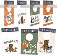 👶 woodland baby nursery closet organizer dividers for boys or girls clothing – grey age size hanger organization for newborn, infant, toddler, and kid clothes – must-have shower gift supplies for 0-24 months logo