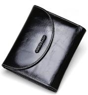 👜 cowhide leather travel wallet - sleek & spacious organizer for contacts on-the-go logo