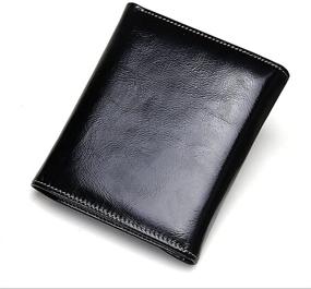 img 1 attached to 👜 Cowhide Leather Travel Wallet - Sleek & Spacious Organizer for Contacts On-the-Go