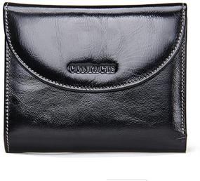 img 2 attached to 👜 Cowhide Leather Travel Wallet - Sleek & Spacious Organizer for Contacts On-the-Go